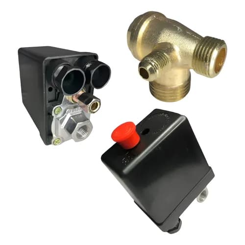 Kit Pressostato 1 Via 80-120psi + Válvula Retenção 1/4x3/4