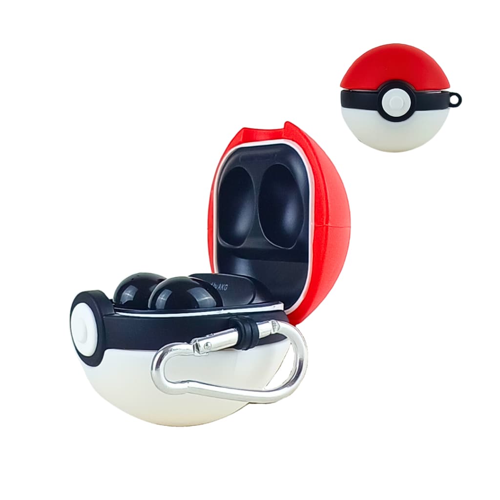 Capa Protetora Nerdcase para Samsung Galaxy Buds Fe, Buds Core, Buds 2, Live, Buds 2 Pro, Pokebola
