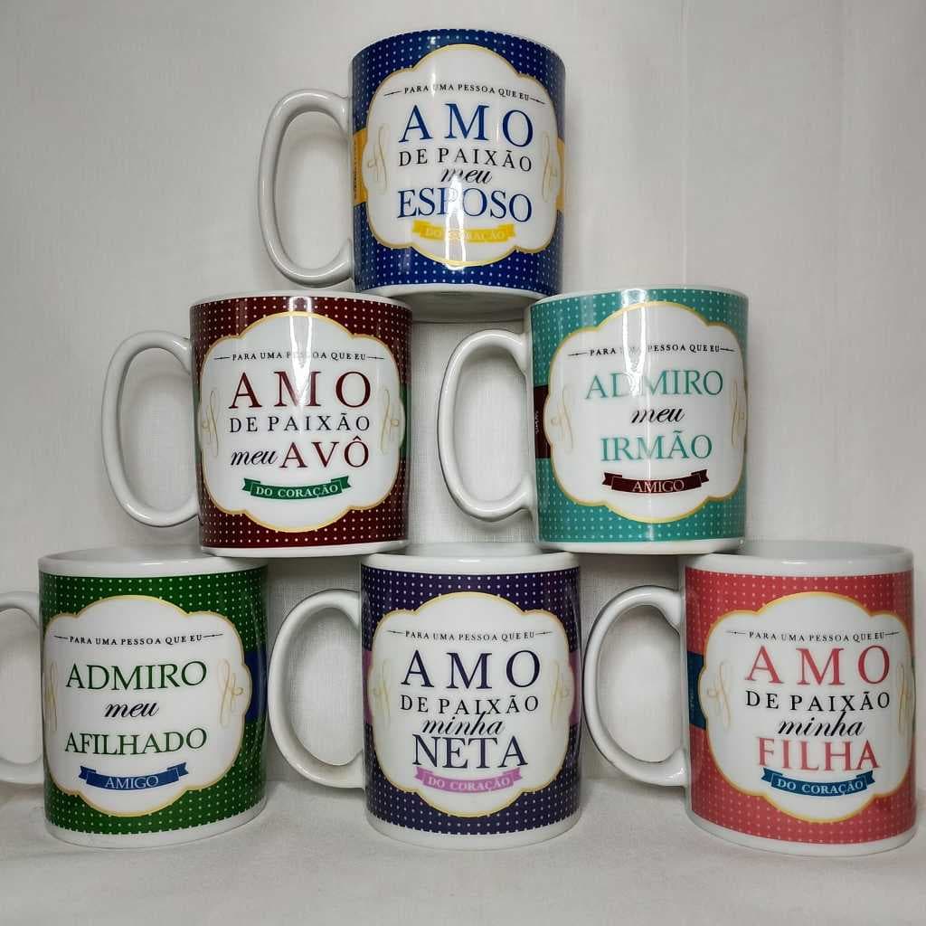 Caneca porcelana Família