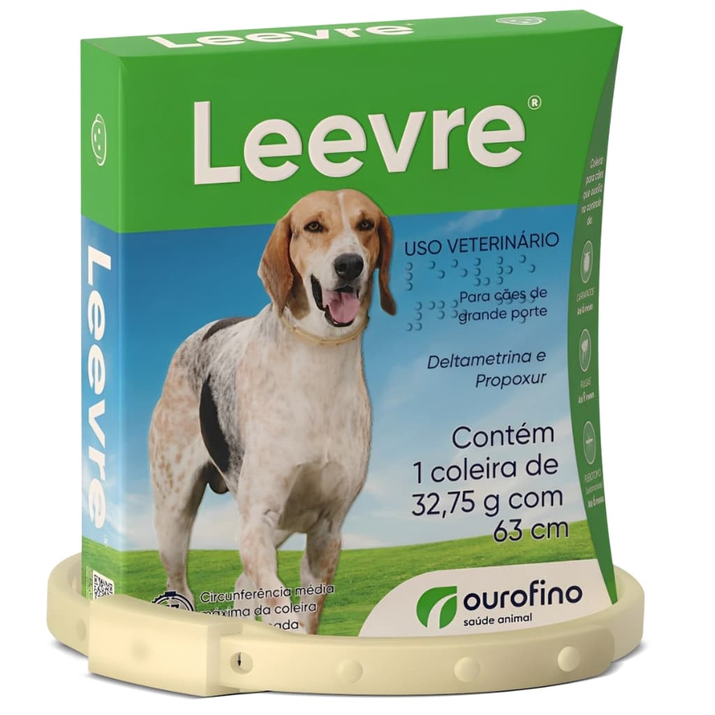 Coleira Anti Pulgas para Cães Grande 63cm Leevre Ourofino