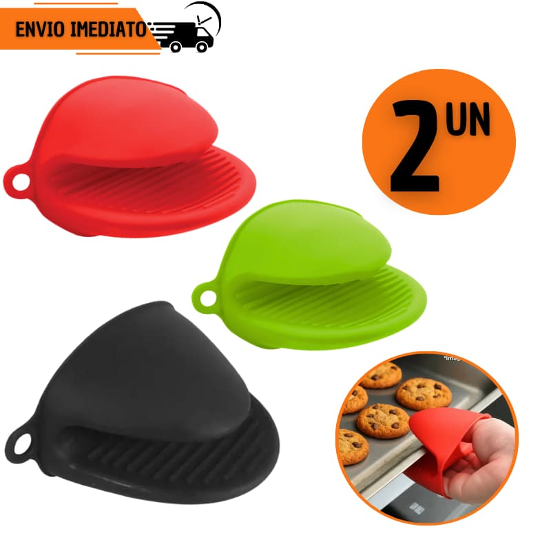 2 ou 1 Luva Pegador Térmico de Silicone Reforçado Culinária Resistente ao Calor Forno Panela Quente