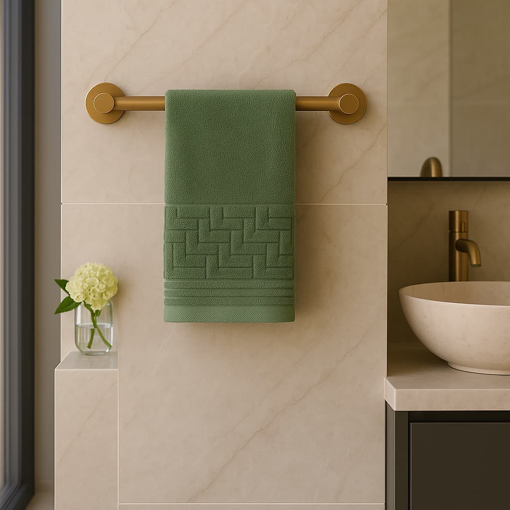 Toalha de Rosto Geométrico Twist 50x70cm Alta Absorção Ultra Macio Versátil
