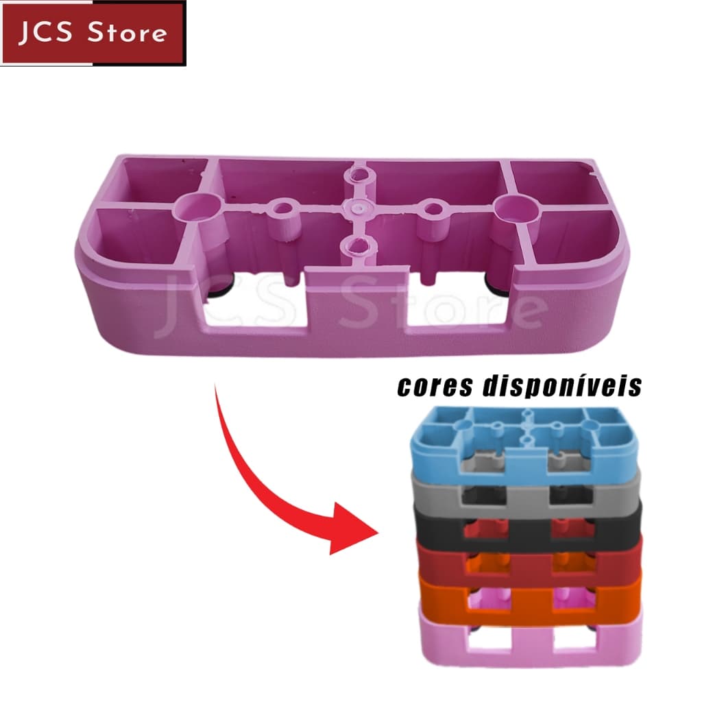 Suporte Base para Step Plástico Aumento Altura Ajustável Par