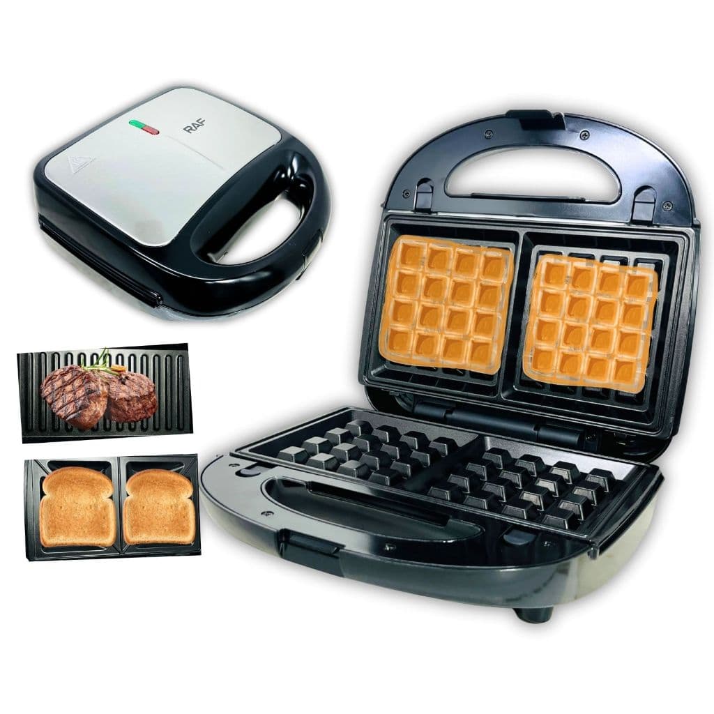 Sanduicheira Grill Waffleira Caseira Aquecimento Rápido Perfeita Para Lanches Rápidos E Práticos