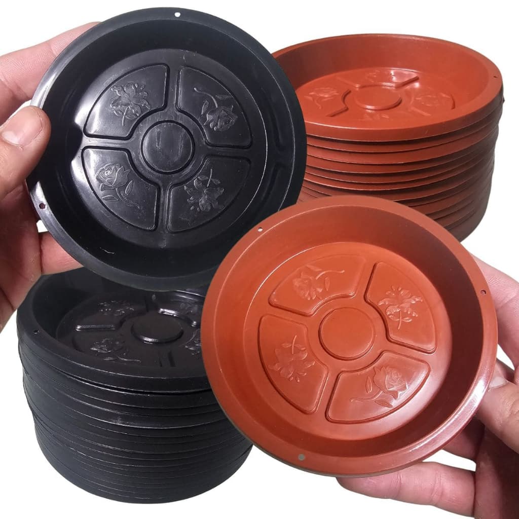 Kit 24 Pratos de Vasos 9cm para Violeta Violeteiro De Plástico Decorativo Prato Coletor de Agua Vaso Anti Dengue
