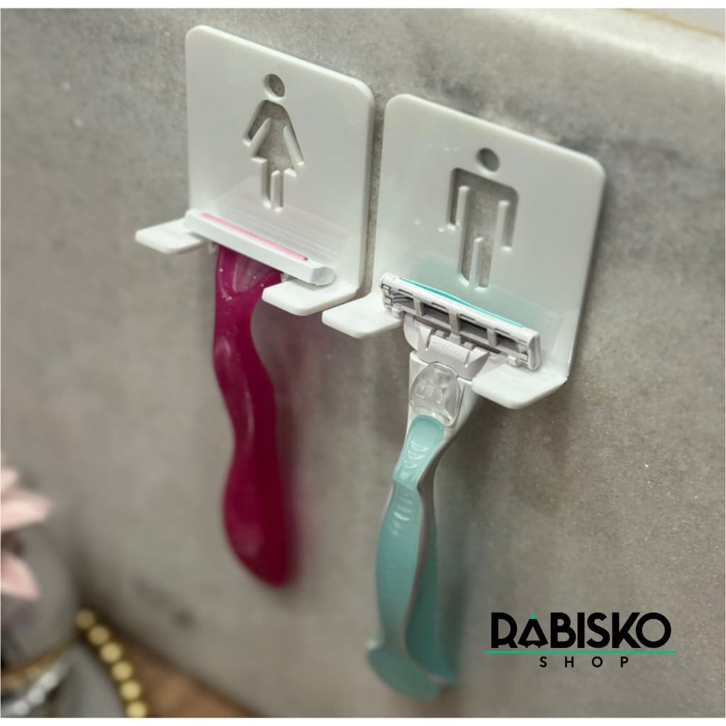 Kit Organizador De Banheiro Para Aparelho De Barbear e Lâmina Gilete Prestobarba Vazado
