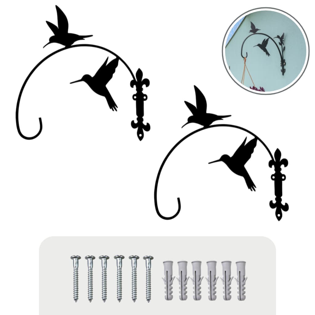 Kit 2 Suporte De Vaso Parede Gancho Para Plantas Flor Jardim Vertical Decoração Casa Envio Imediato