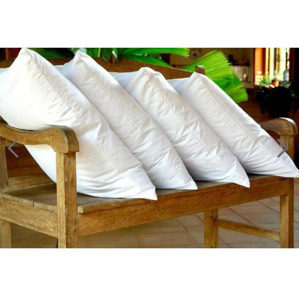 Kit 4 Travesseiro Pluma de Ganso Hiper Confortável Antialérgico Antiácaro 70cm x 50cm