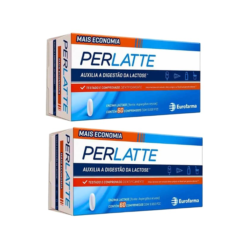 Kit Perlatte 2x60 Comprimidos – Suplemento com Enzima Lactase 9.000 FCC