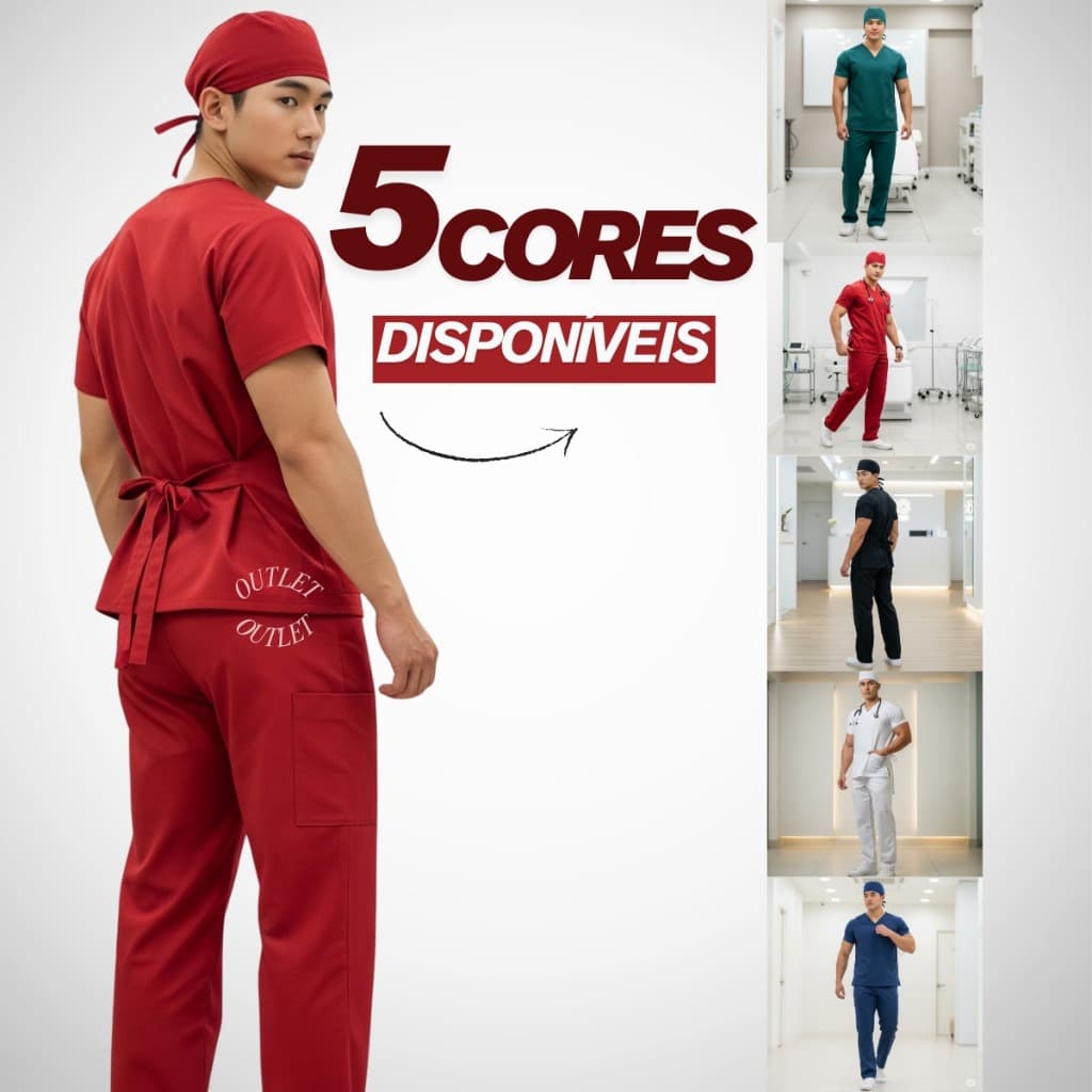 Conjunto Pijama Hospitalar Masculino Scrub Premium G1-tokio