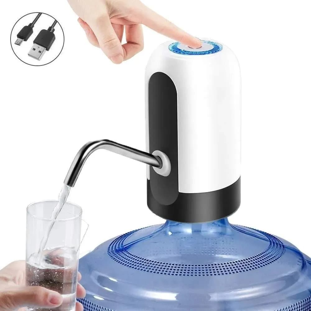 Bomba Elétrica Recarregável para Galão de Água USB Portátil Dispenser Compacta
