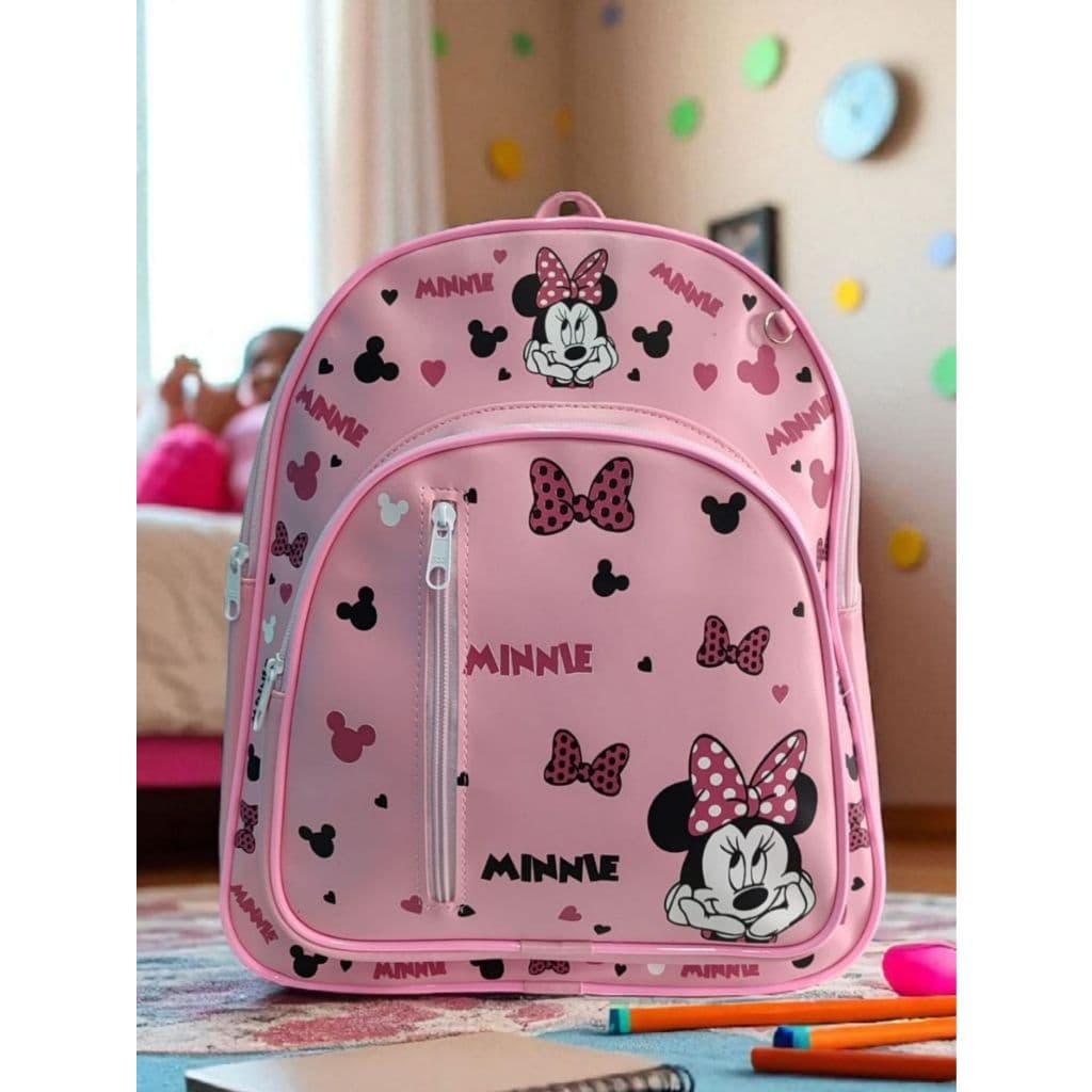 Mochila Infantil Menina Minnie Bolsa de Costa Passeio Creche Escolar Criança