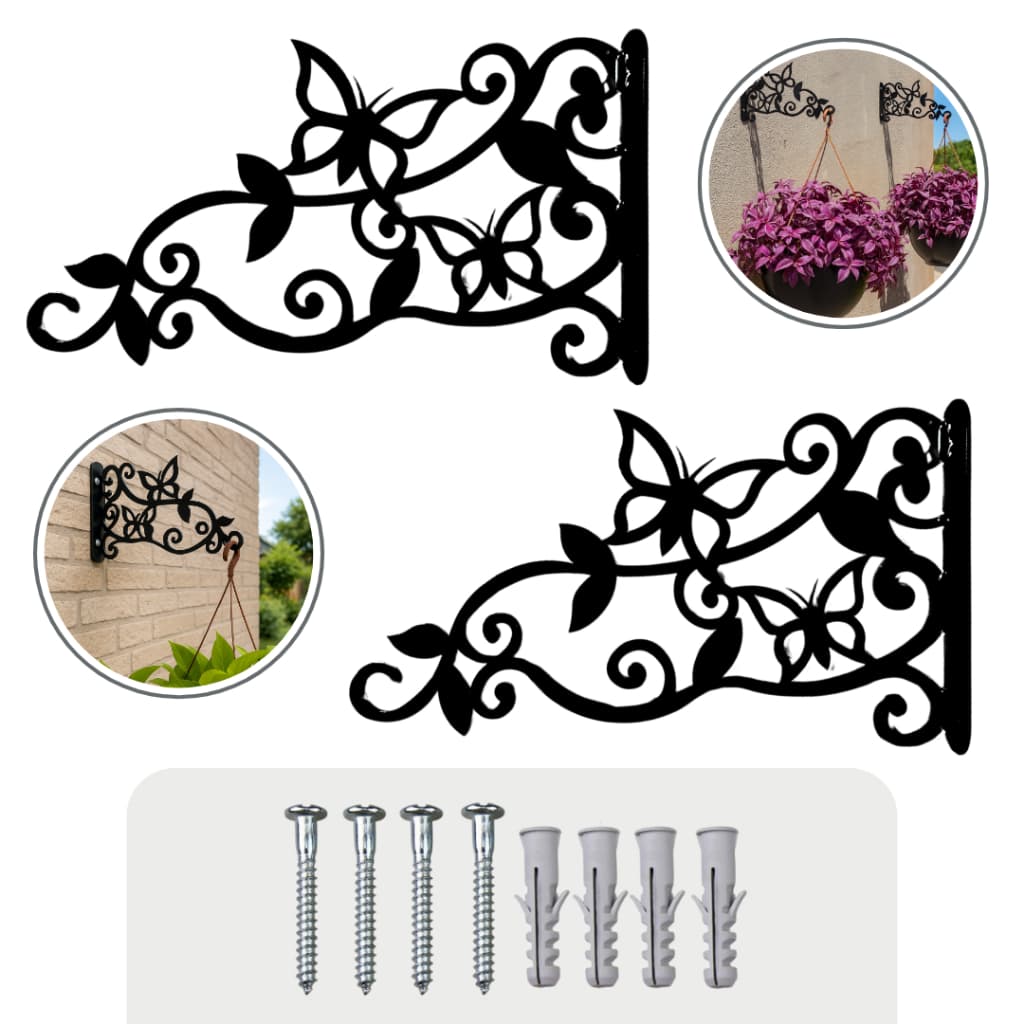 Kit 2 Suporte De Vaso Para Parede Area Externa Decoração Casa Envio Imediato Promoção