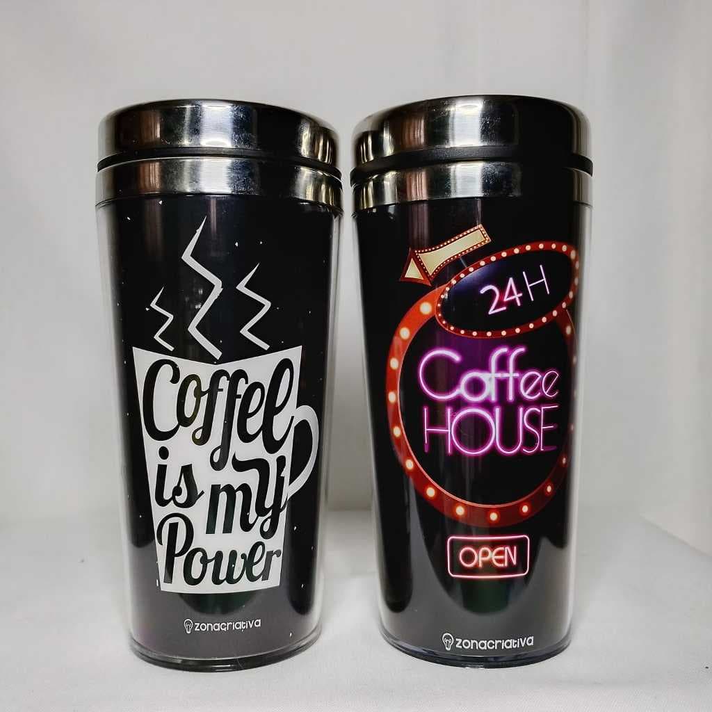 Copo Térmico Café  Inox , tampa com vedação.