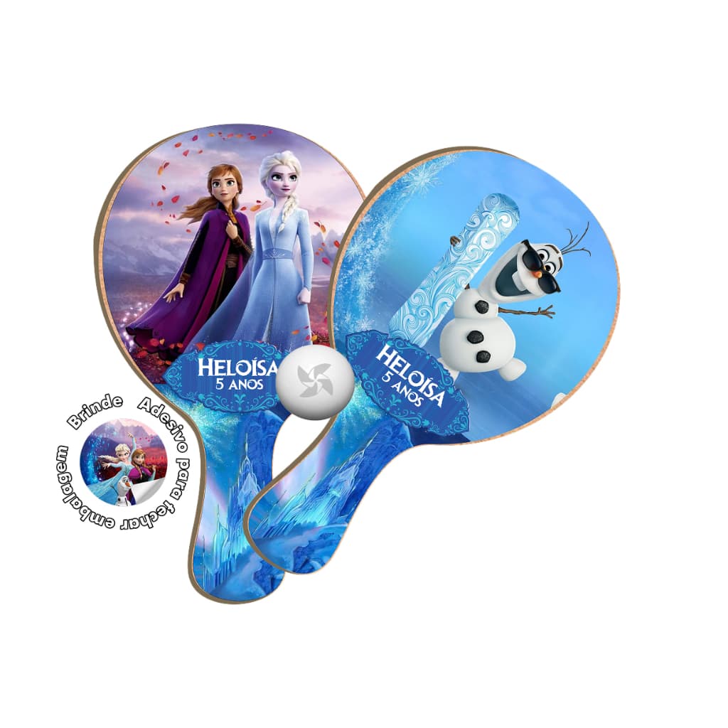 7/10/15/20/25 lembrancinha Kit Raquetes Ping Pong - Frozen