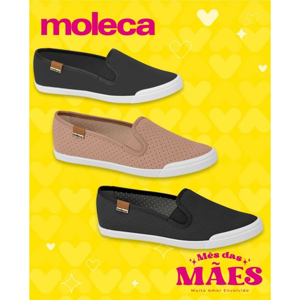 Sapatilha Tenis Feminina Moleca Tecido Alpargata Confortável Lançamento Original Sandália Mulher Moda