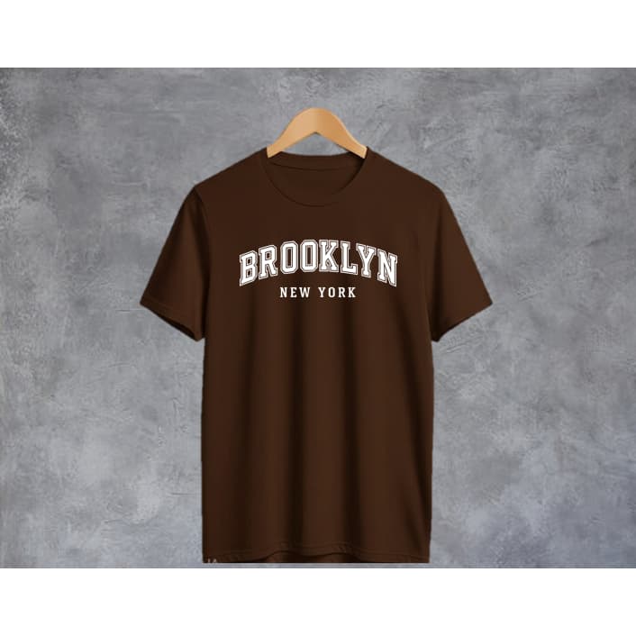 T-shirt Básica 100% Algodão Masculina e Feminina Camiseta Brooklyn New York Estampada
