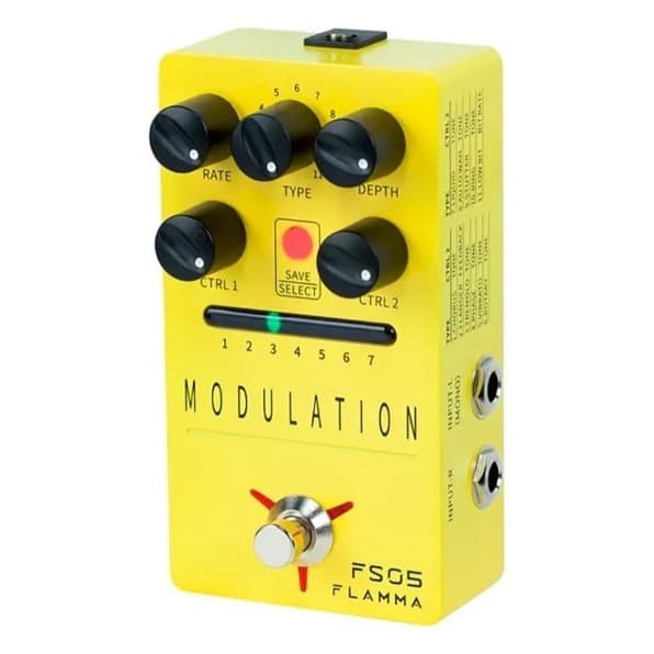 Pedal de Guitarra Flamma Fs05 Modulation Stereo Digital 7 Preset Bypass Effects