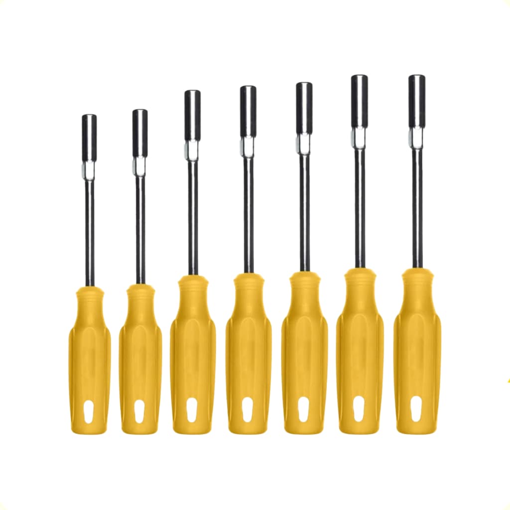 Jogo De Chave Canhão 7 Peças Fertak, 5mm A 13mm Longo Soquete Profissional