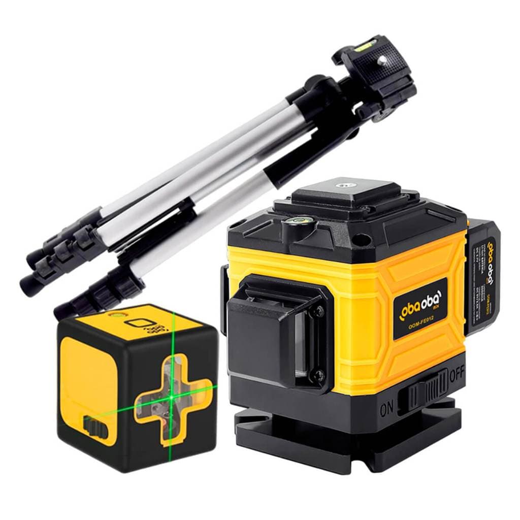 Kit Nível a Laser Profissional 3D 12 Linhas e 2 Linhas com TripéKit Nível a Laser Profissional 12 Linhas e 2 Linhas com