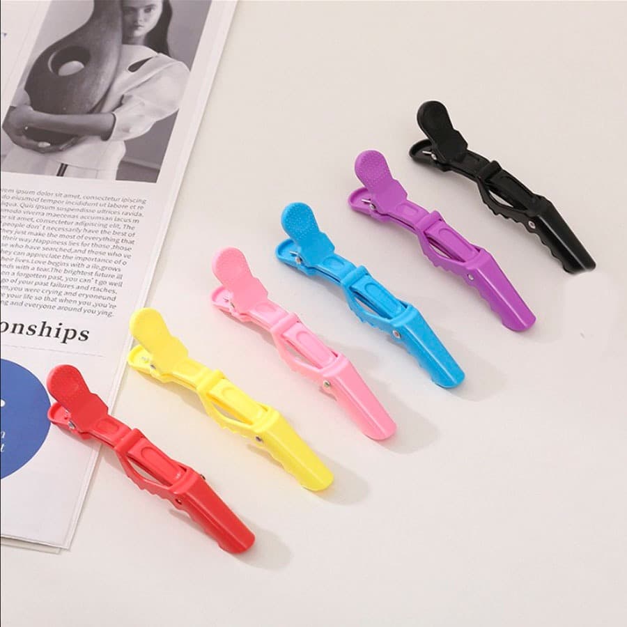 12 Presilha Jacaré Crocodilo Para Cabelo Cabeleireiro Presilha de Cabelo Grampo de Cabelo