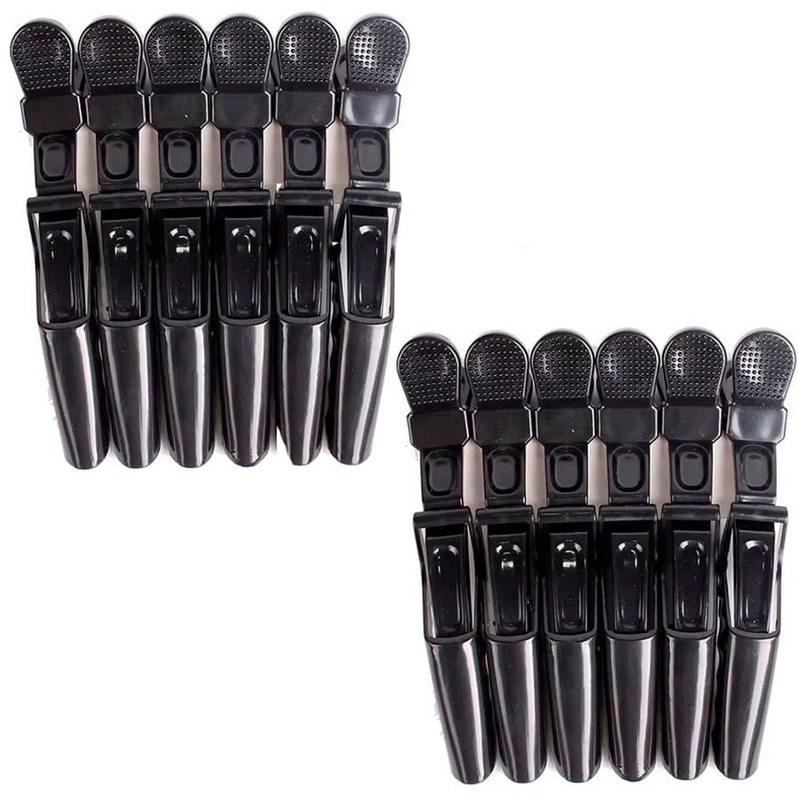 12 Presilha Crocodilo Piranha de Cabelo Ataca Grampo de Cabelo Presilha de Cabelo Preta