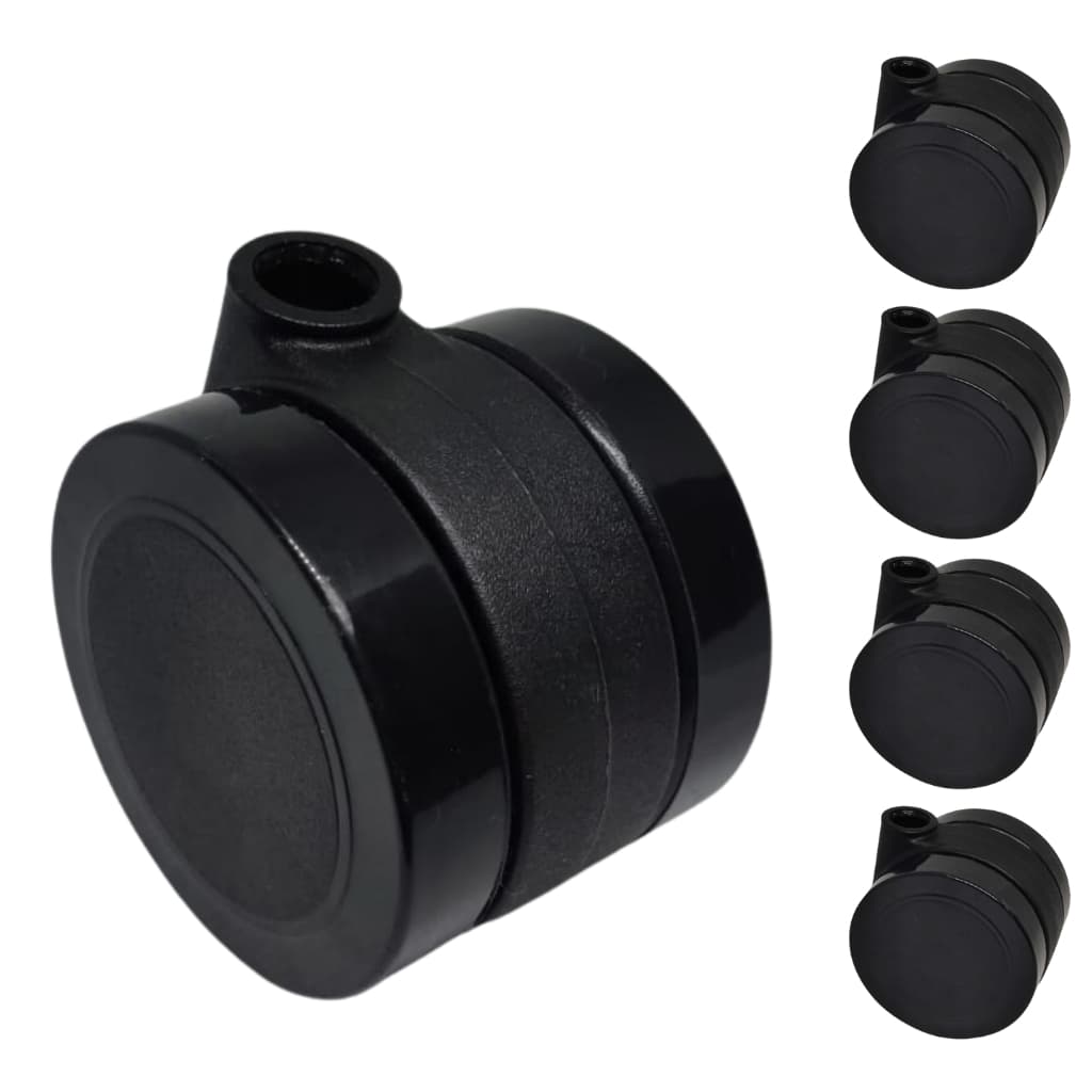 Kit 5 Unidades Rodinhas Rodízios Giratório Para Cadeira de escritório Sem Pino 55mm