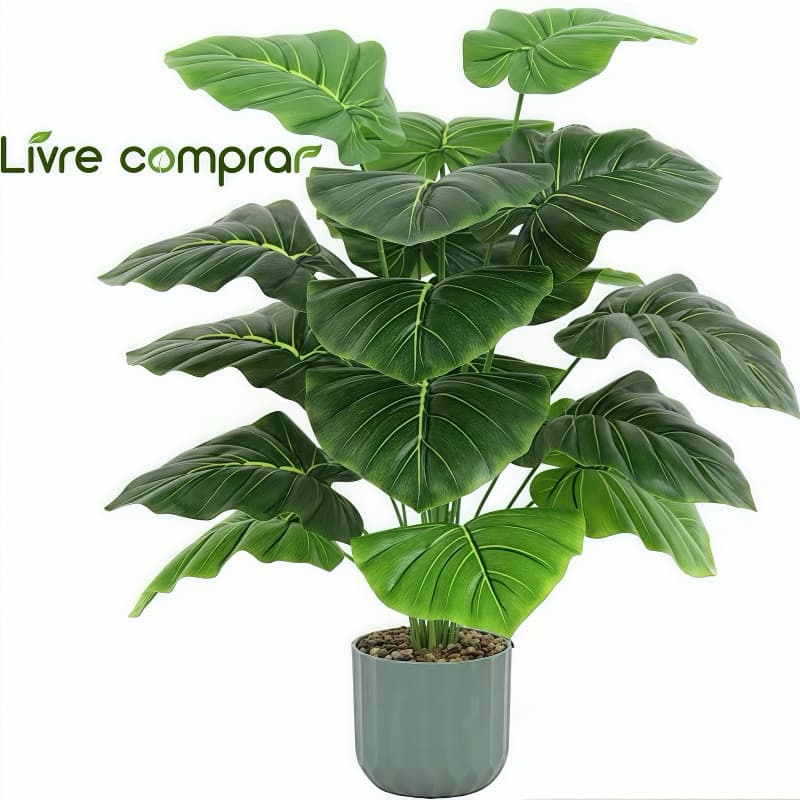 Árvore artificial para decoração de casa com 18 folhas 70 cm