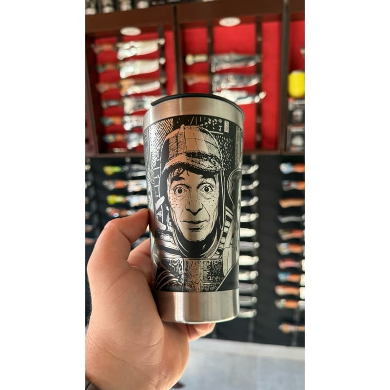 Copo Térmico Personalizado com Gravação a Laser 360° – Turma do Chaves