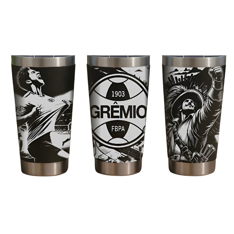 Copo Térmico Personalizado Grêmio C/ Tampa
