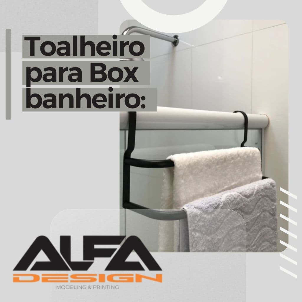 Suporte Duplo para Box de Banheiro, Box, Duplo, Toalheiro