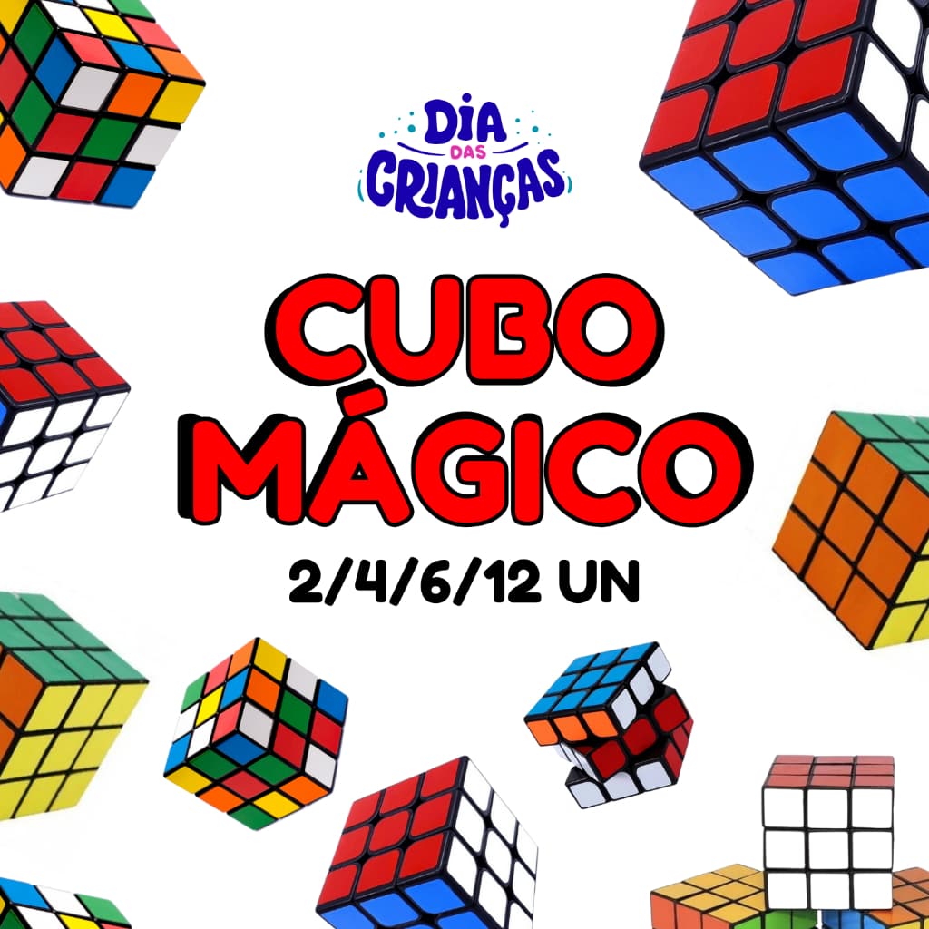 Kit Cubo Mágico 5.5cm Dia das Crianças Recreação Brincadeiras | 2/4/6/12 Unidades