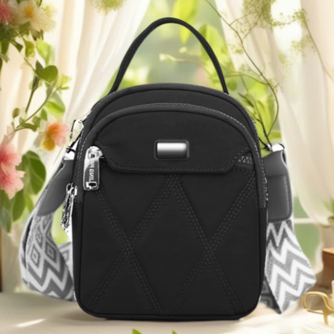 Bolsa Crossbody Feminina Nylon Leve Impermeável Estilo Minimalista Versátil