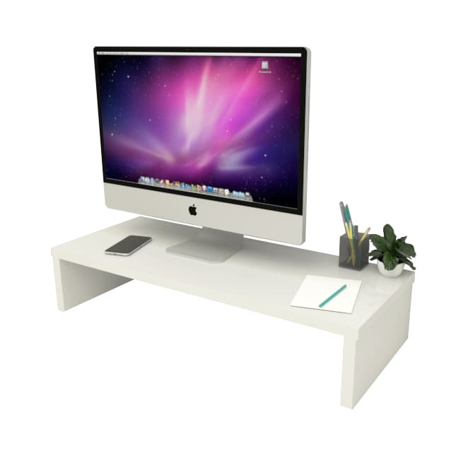 Base para Monitor MDF 33cm Home Office Mesa Gamer Ergonômico Suporte Tv Notebook Madeira Escritório Base Quarto