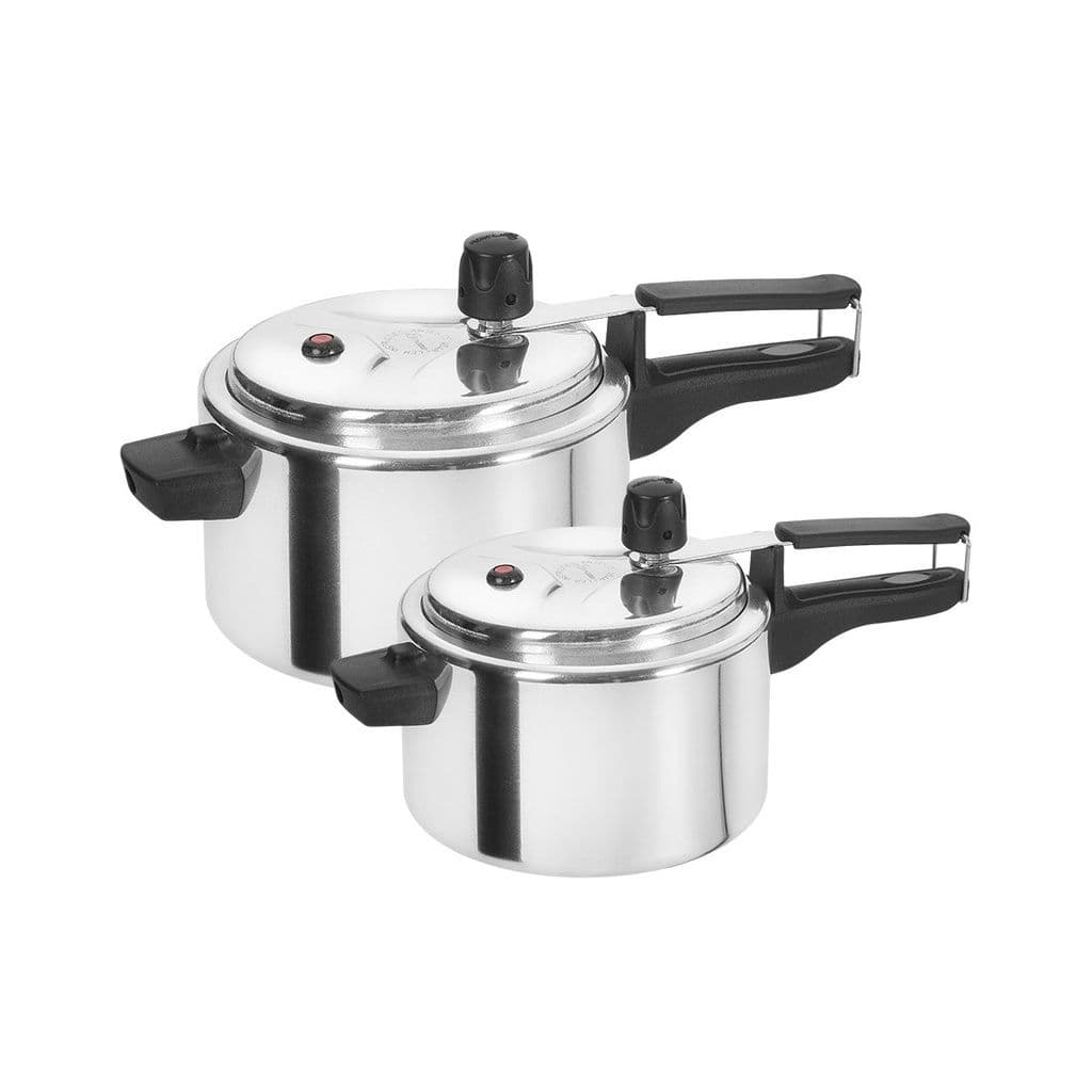 KIT COM 2 PANELAS DE PRESSÃO PRESAO ALUMINIO POLIDA VÁRIOS KITS APROVADO SELO DO INMETRO + ENVIO RÁPIDO E SEGURO