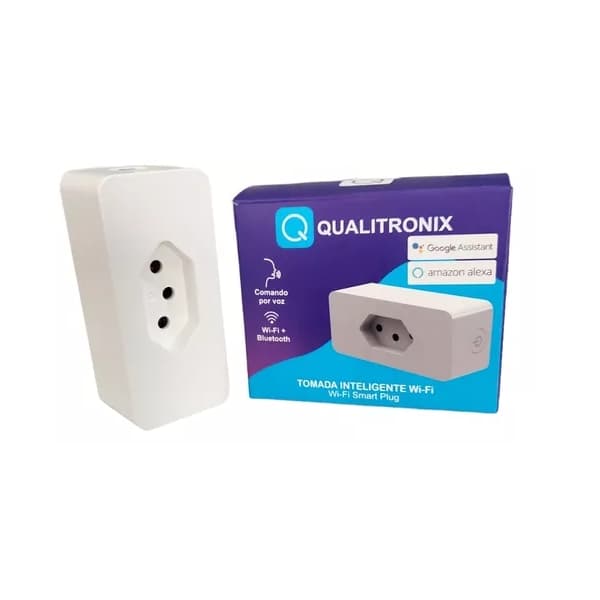 Tomada Inteligente 10a Smart Wifi Google Alexa Qualitronix