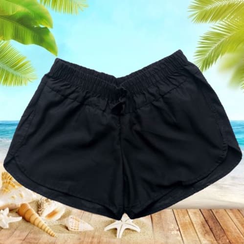 Short Feminino Tactel Para Caminhada, Saída De Praia, Academia, Lazer Soltinho