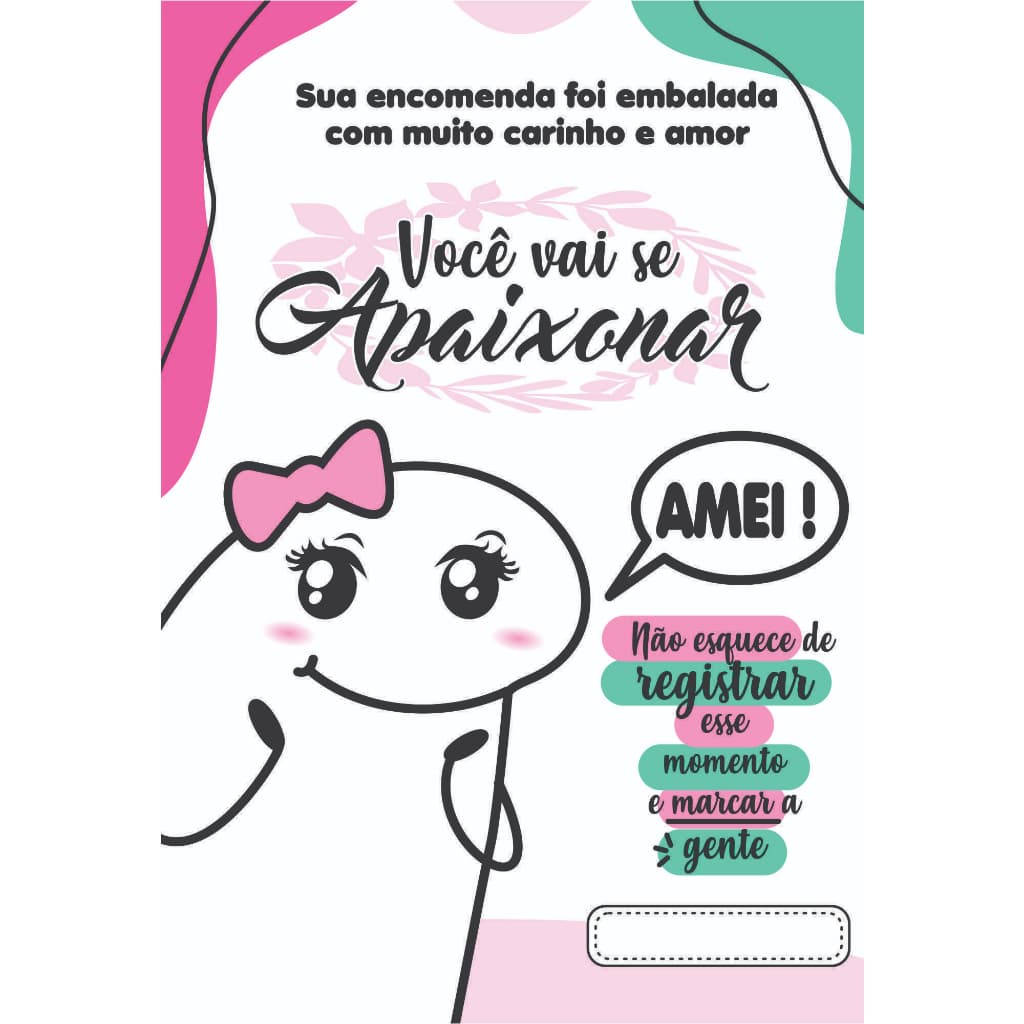 100 Panfletos Agradecimento Entrega Pedido Carinho Atenção Cuidado Desenho Flork Meme