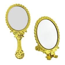 Espelho De Mão Princesas Dobrável Para Maquiagem (DOURADO)