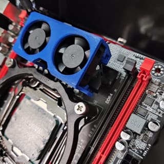 Cooler VRM Suporte de Dissipação Ativa c/ 2 Fans p/ Placa Mãe X99 E5 RS9