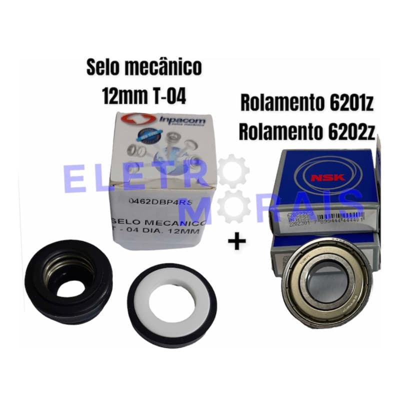 Selo Mecânico 12mm +rolamentos Bomba Ultra Da-2 1/2cv Dancor Produto original