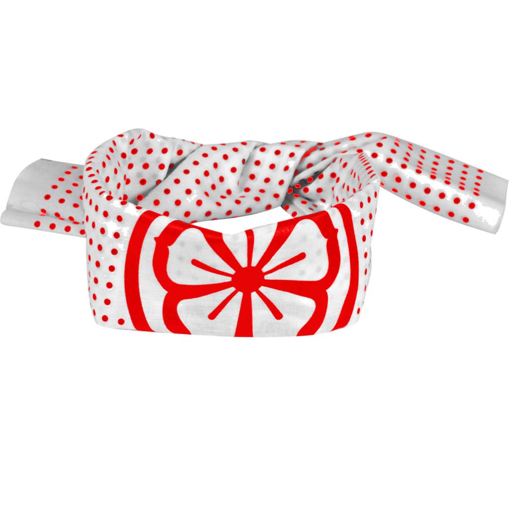 Bandana Hachimaki Karatê Kid Miagy Do Branco e Vermelho Flor De Lótus