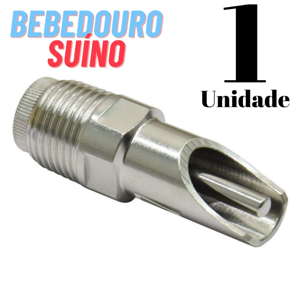 Bebedouro suino (porco) adulto chupeta terminacao inox 2 ducampo
