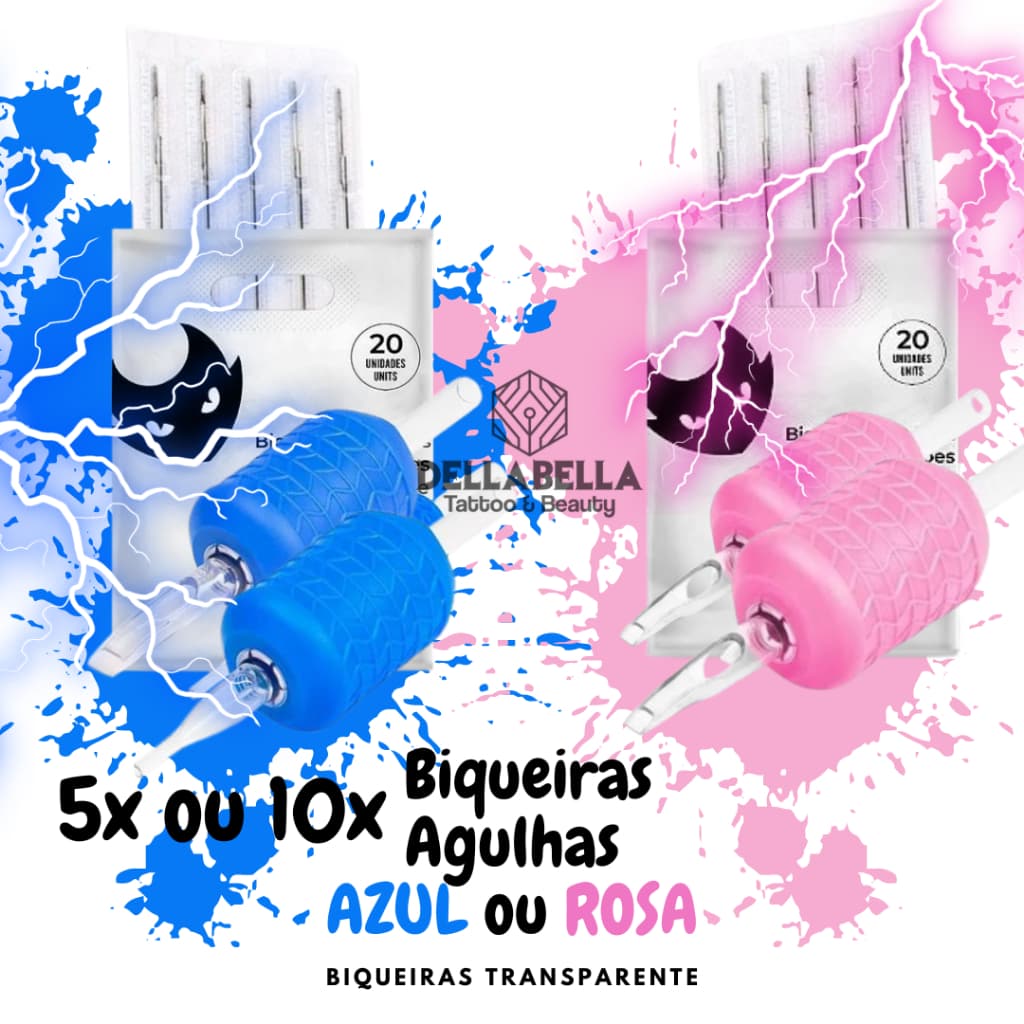 05 Agulhas E 05 Biqueiras  Diversas Tattoo Tatuagem