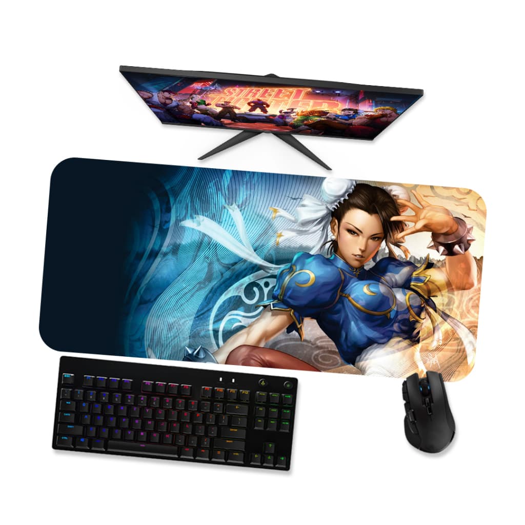 Mousepad Street Fighter CHUN LI 1 Speed Costurado Mouse pad Gamer 90x40 70x30 80x40 60x40 45x40