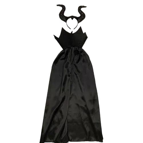Kit Fantasia Tiara E Capa Malévola Adulto Carnaval Halloween