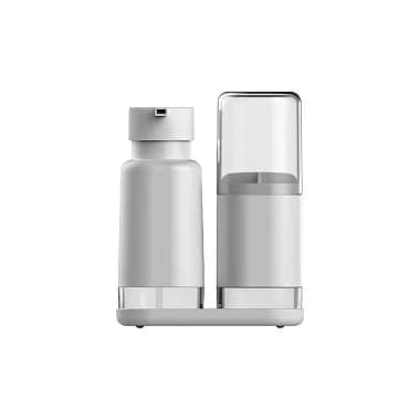 Conjunto Para Banheiro Dual 2 peças Branco | OU Martiplast | Porta Escova de Dente e Porta Sabonete Saboneteira Premium Lavabo Kit