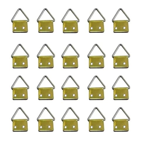 kit 20 pendurador triangulo + 40 parafusos parede ganchinho para quadro