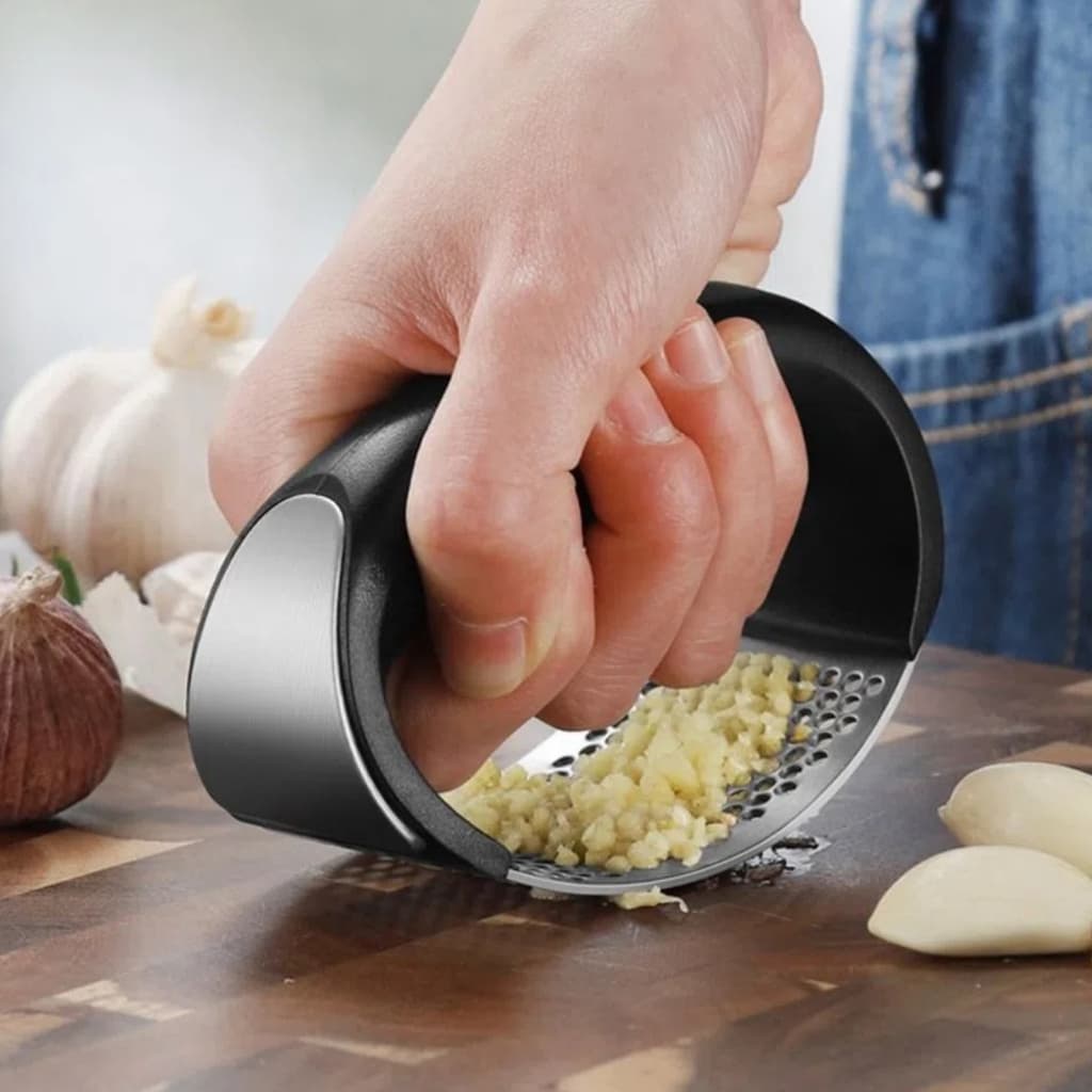 Espremedor Amassador Triturador De Alho Inox Manual Cozinha Garlic Press-Envio Imediato