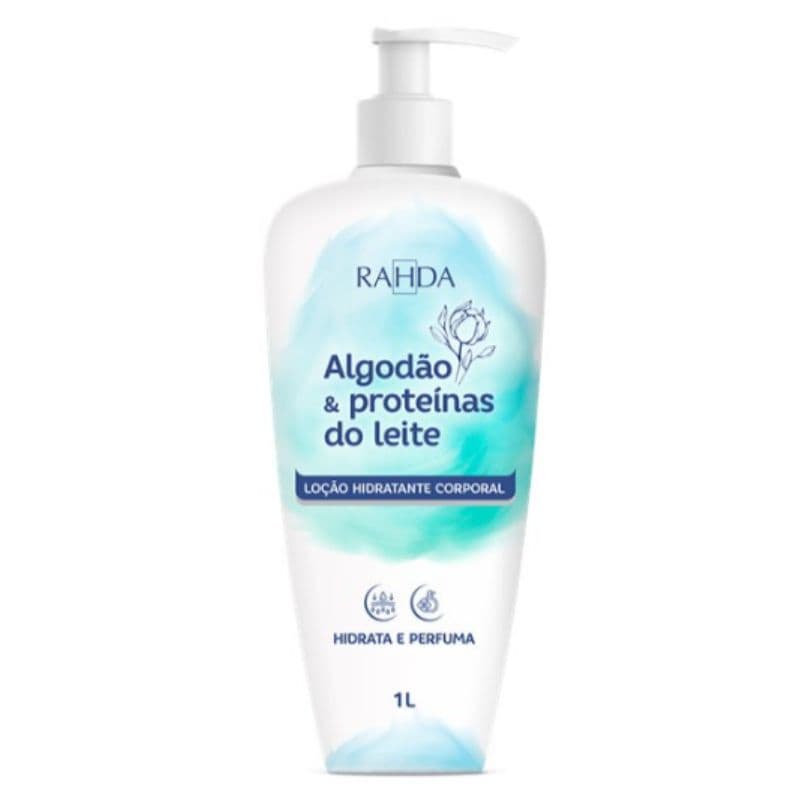 Loção Hidratante Corporal Rahda Algodão & Proteínas do Leite - 1 Litro